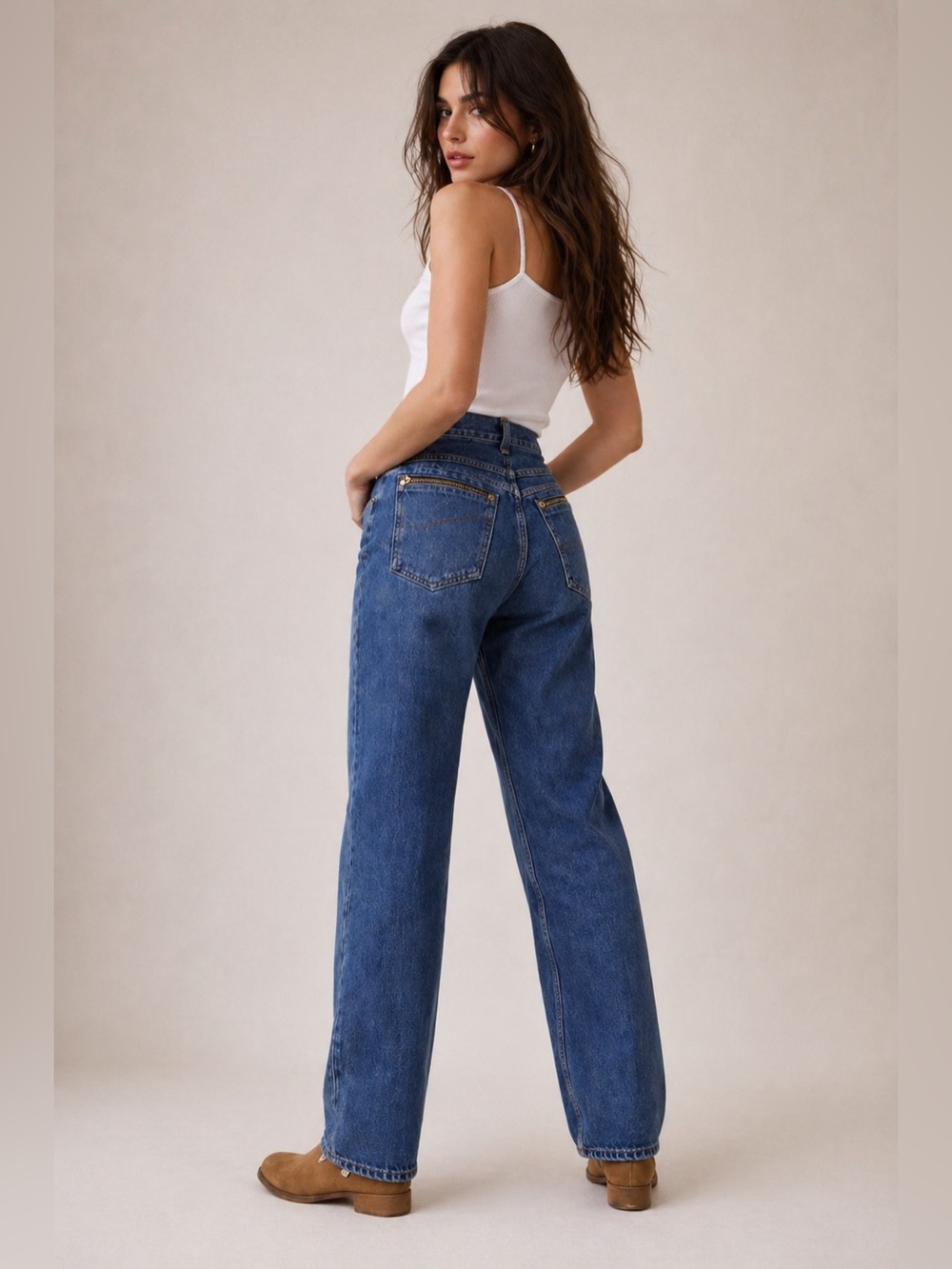 Vintage Rifle Jeans Made in Italy – High Rise Straight Leg 90s Denim